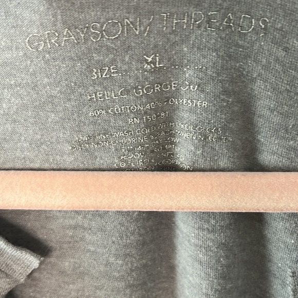 Skeleton Love Hand T-Shirt Grey Grayson Threads Halloween Women's XL Altered Cut - Picture 3 of 10